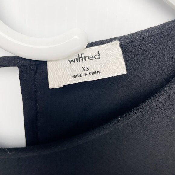 WILFRED Fleurette Breezy Flounce Preppy Wide legs Crop Keyhole Black Jumpsuit XS - Picture 6 of 6